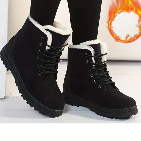 WOMEN"S JUST BE LACED-UP ROUND TOE SLIP-ON BOOT - Picture 1 of 13